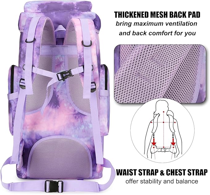 Hiking Backpack for Men 70L/100L Camping Backpack Military Rucksack Molle 3 Days Assault Pack for Climbing