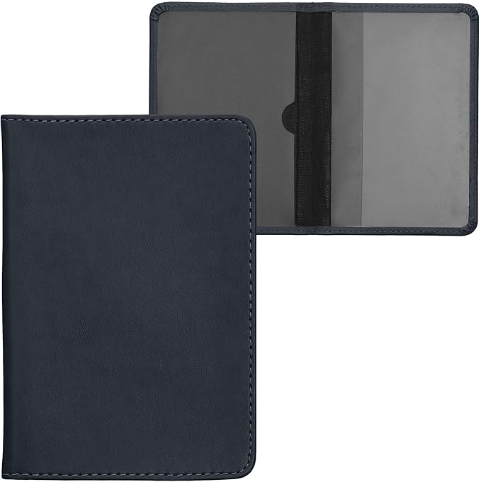 kwmobile Registration and Insurance Holder - Car Document Holder for Vehicle Documents and Cards - PU Leather - Black