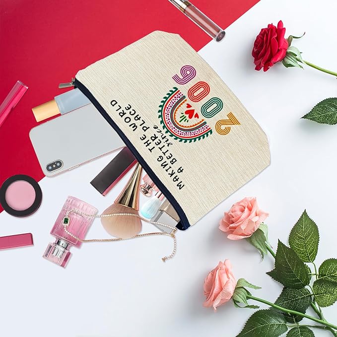 19th Birthday Gifts for Girls Makeup Bags, 2006 Happy 19th Birthday Decorations for Teen Girls, 19 Year Old Girl Birthday Gifts for Daughter, Sister, Granddaughter, Small Cosmetic Travel Pouch