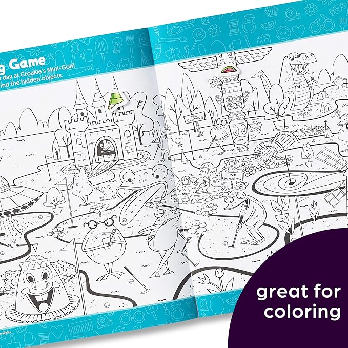 Highlights Hidden Pictures Sticker Challenge Sticker Book Set for Kids Ages 6 and Up, 4-Pack, 64 Pages of Seek and Find Activities, Double as Coloring Books, 440+ Stickers