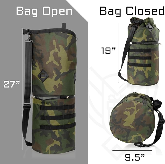 Xtreme Sight Line ~ AQUA RT Dry Bag~ Water-Proof Faraday Dry Bag for Laptops, Tablets, and Mid-Size Electronics ~ Small LITE Faraday Bag Combo ~ Woodland Camo