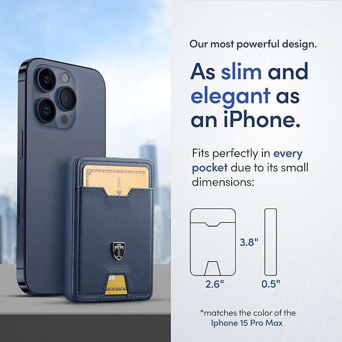 TRAVANDO Swype Slim Wallet for Men Metal RFID Blocking Mens Wallet Card Case (Without AirTag* Pocket)