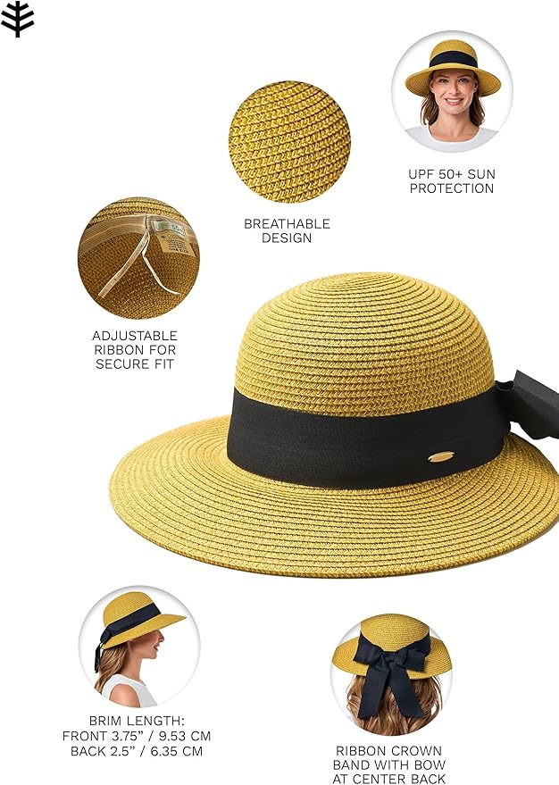 Women's Sun Hat with Ribbon - UPF 50+ Sun Protection - Clara