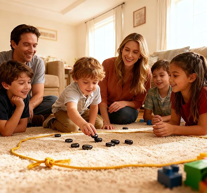 Magnetic Chess Game with Pieces, String, Party & Travel Tabletop Magnetic Strategy Game, Puzzle Strategy Game, Multiplayer, Suitable for Family, Parties, Travel & Camping