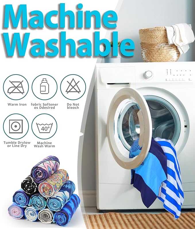 Sand Proof Microfiber Beach Towels Adult –Quick Fast Dry Beach Oversized Accessories for Travel Swimming Pool Yoga Camping Blanket Essentials Lightweight Must Haves Items Women Gifts Coconut Tree