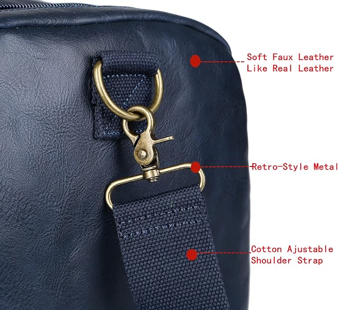 Vegan Leather Travel Duffel Weekender Bag Carry on Overnight Bag Sports Duffel bag For men and Women HB-21