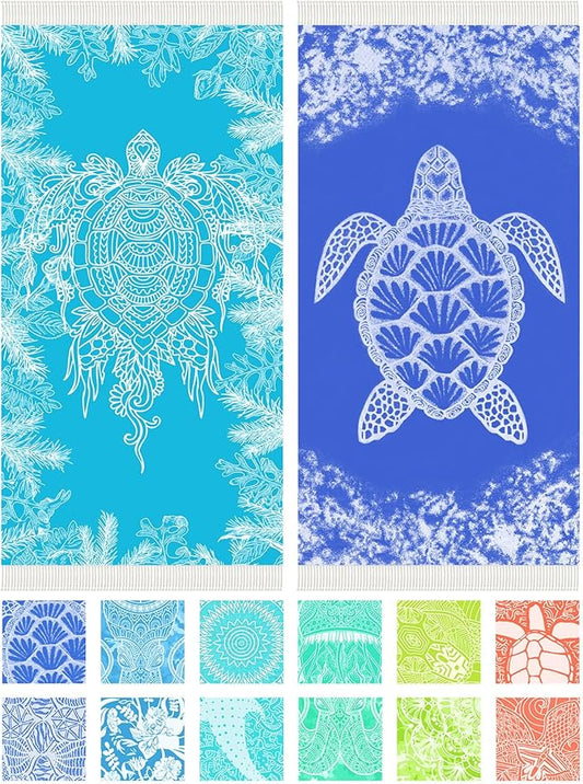 Thin Turkish Beach Towel Lightweight Soft Cotton Extra Large XL Oversized Sand Free Sandproof Absorbent Quick Dry Towels Cloud Bath Pool Travel Compact Essentials Accessories for Adult Gifts