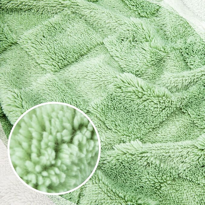 Travel Pillow and Blanket Set Neck Pillows Soft Blankets with Sleep Mask Travel Essentials for Airplane Car Memory Foam Sage Green