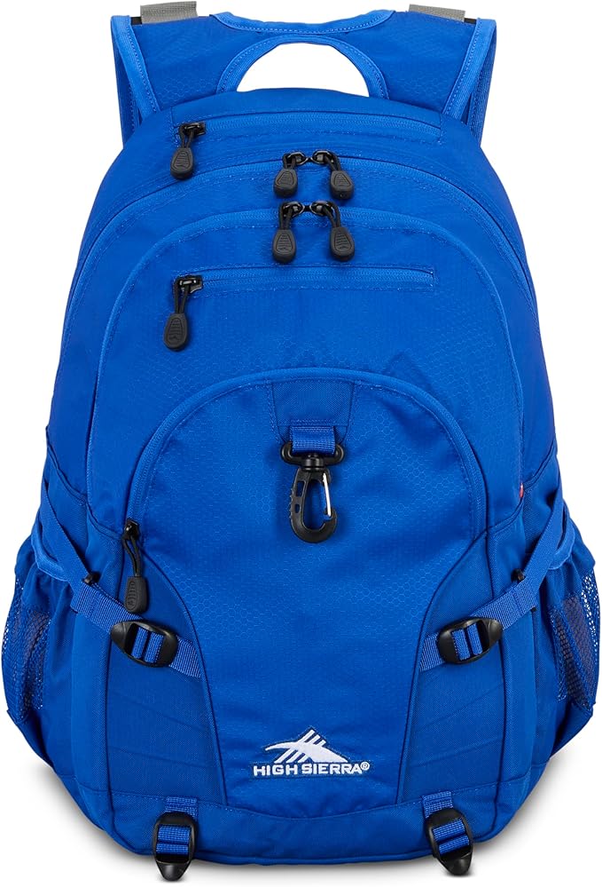 High Sierra Loop-Backpack, School, Travel, or Work Bookbag with tablet-sleeve, Cosmic Blue, One Size
