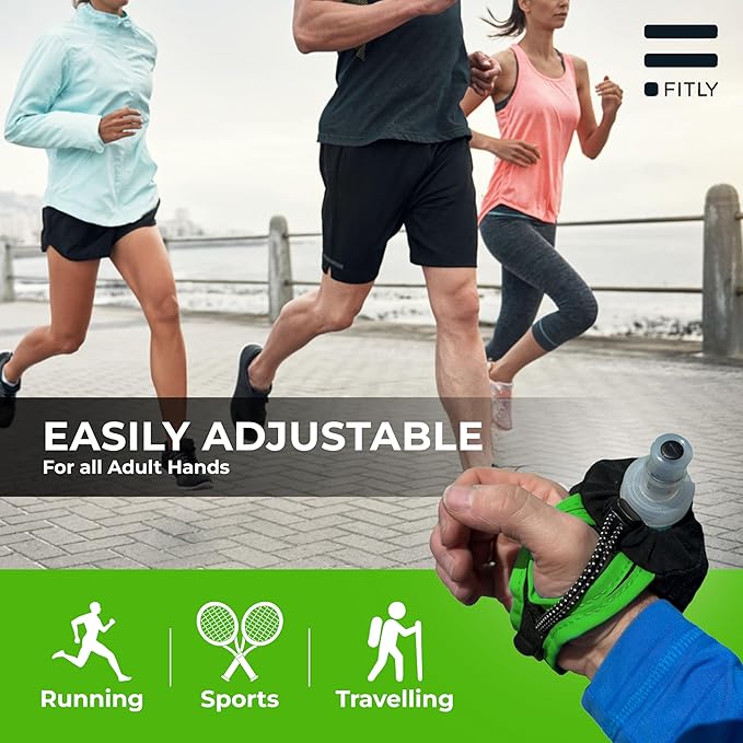 FITLY Soft Flask - Shrink As You Drink Soft Water Bottle for Hydration Pack - Folding Water Bottle Ideal for Running, Hiking, Cycling, Climbing & Rigorous Activity