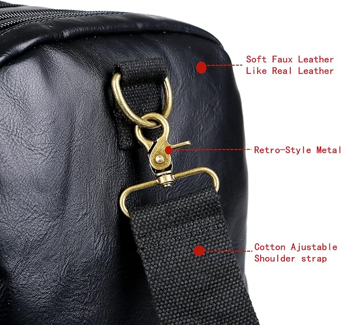 Vegan Leather Travel Duffel Weekender Bag Carry on Overnight Bag Sports Duffel bag For men and Women HB-21