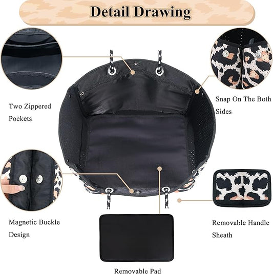 QOGiR Neoprene Multipurpose Beach Bag Tote with Inner Zipper Pocket … … … …