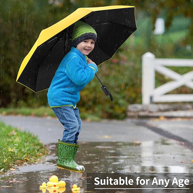 Seniny Windproof Travel Umbrella, Automatic Umbrellas for Rain, Portable & Compact Umbrellas for Backpack, Strong UV for Protection, Folding Small Sun Umbrella for Car, Walking