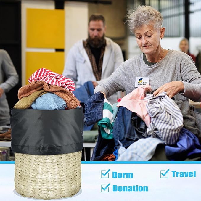 6 Pcs 43 x 55 Inch Extra Large Laundry Bag Washable Travel Laundry Bags with Drawstring Lock Closure Heavy Duty for Dirty Clothes Camping Tent Blankets Yarn Fabric Storage, Assorted Colors