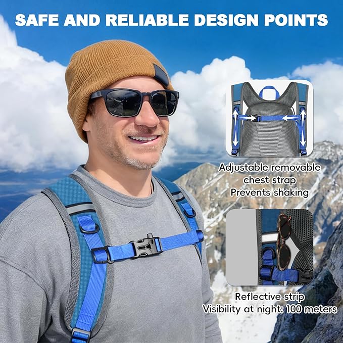 Seektop 20L Foldable Waterproof Hiking Backpack, Ultralight Small Lightweight Daypack Packable Backpack for Men Woman