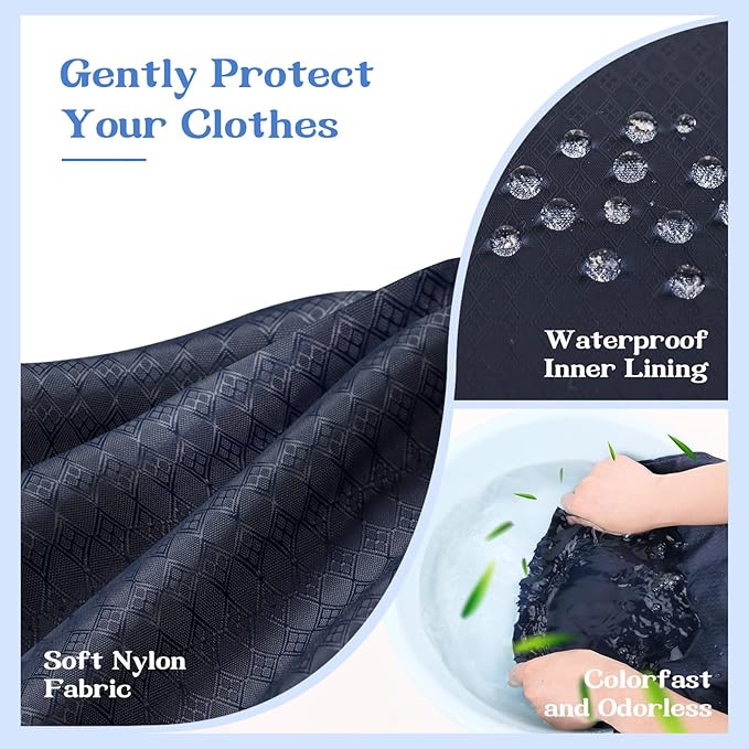 MissBoy Heavy Duty Laundry Bag, Machine Washable Nylon, Splash-Resistant Dirty Clothes Storage Bag with Drawstring & Handles丨Lightweight, Foldable & Space-Saving for College Dorm,Vacations&Trips, 80L