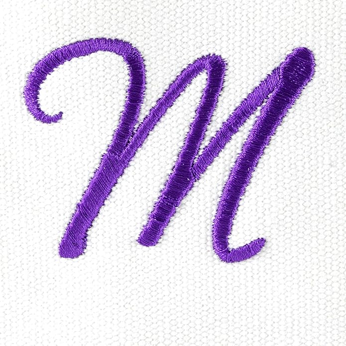 DALIX Monogrammed Beach Bag and Totes for Women Personalized Gifts Purple A - Z