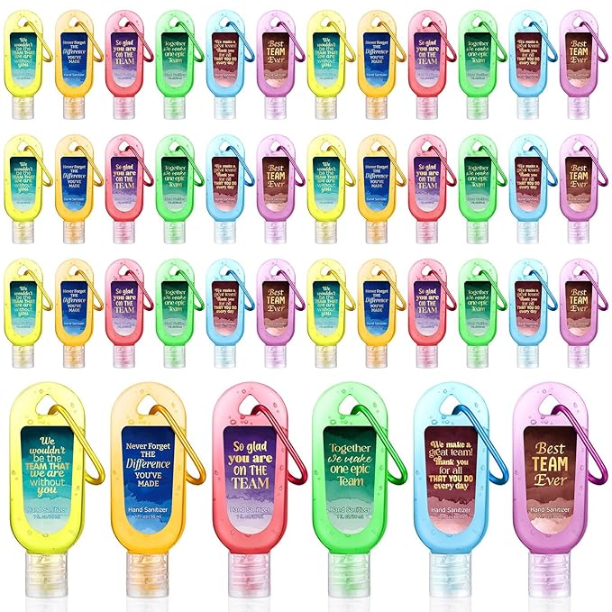 24 Pack Appreciation Hand Sanitizers Keychains Mini Hand Sanitizers Gel Travel Size Appreciation Thank You Gifts Bulk for Employee Staff Coworker Team Teacher Nurse Gift