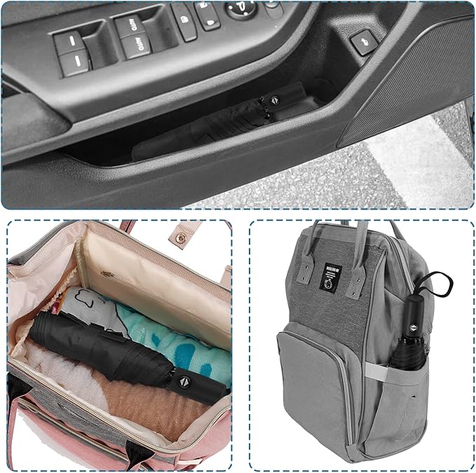 Liberty Imports 3 Pack Windproof Travel Rain Umbrellas - Compact, Light, Automatic, Strong and Portable - for Men and Women