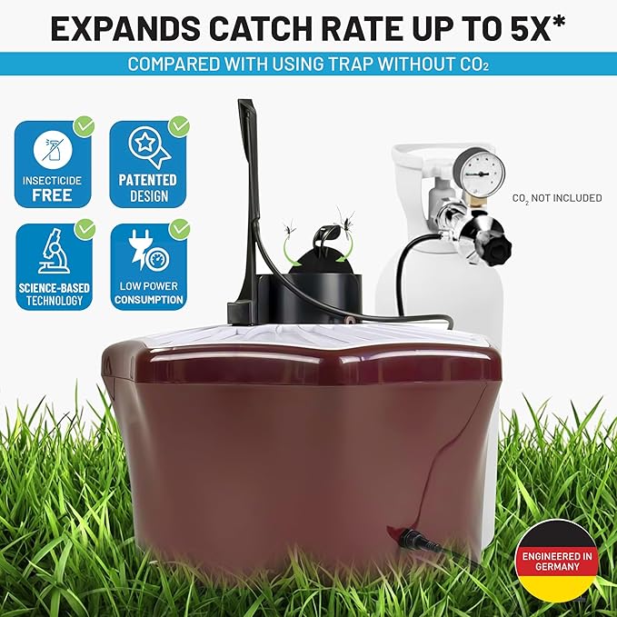 Biogents Mosquitaire Outdoor Mosquito Trap with CO₂ Booster & Sweetscent Lure | Eco-Friendly, Pesticide-Free, Pet-Safe Repellent Alternative | Electric Catcher for Comprehensive Mosquito Control