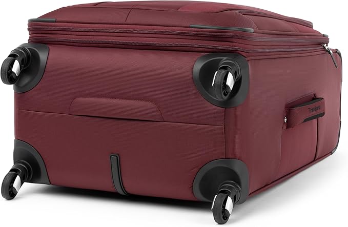 Travelpro Maxlite 5 Softside Expandable Checked Luggage with Spinner Wheels, Lightweight, 25-Inch — Burgundy