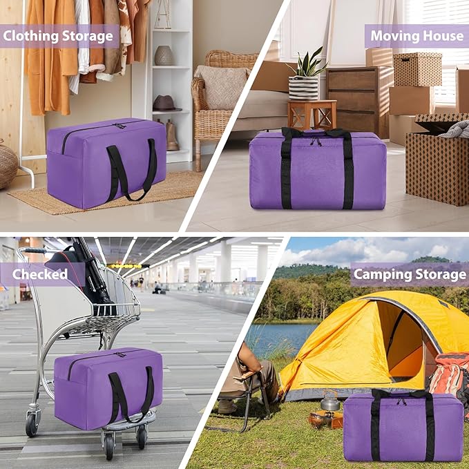 Large Travel Duffle Bag, 80L Gear Bag for Men and Women, Storage Bag Ideal for Overnight Camping and Weekend Getaways