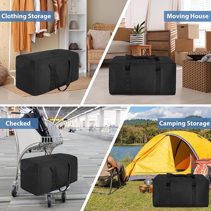 Extra Large Travel Duffle Bag, 120L Gear Bag for Men and Women, Storage Bag Ideal for Overnight Camping and Weekend Getaways