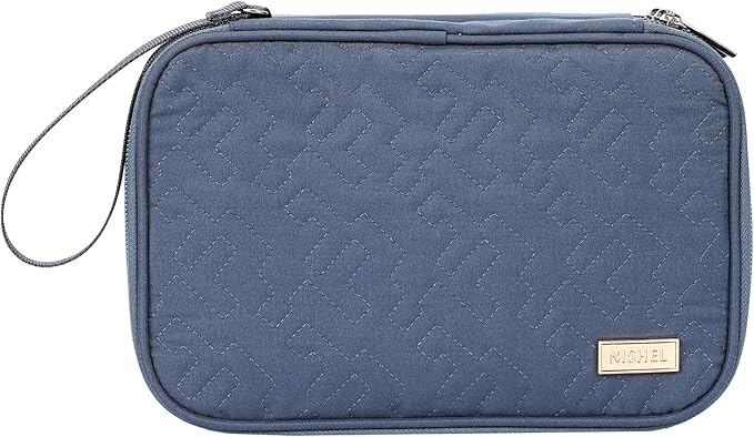 NISHEL Travel Cord Organizer Case, Large, Aegean-Blue