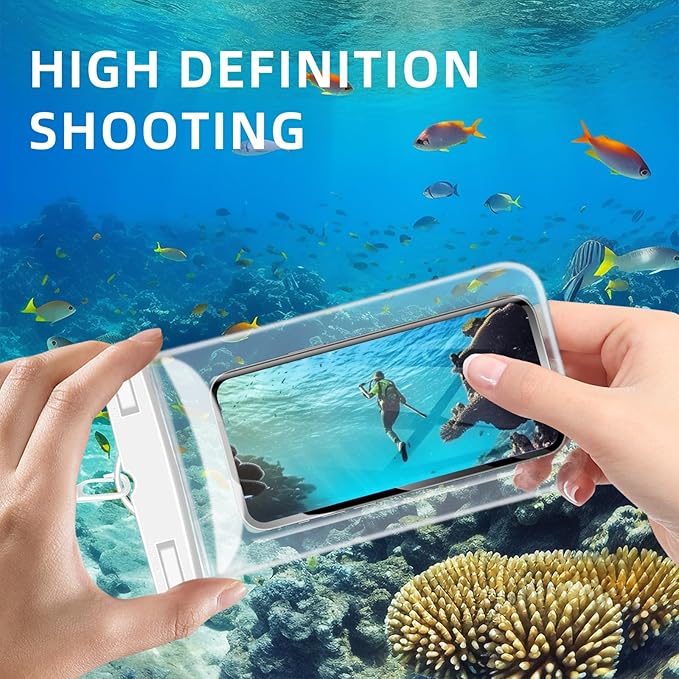 Waterproof Phone Pouch[2Pack], 7.2" Waterproof Dry Bag Clear Waterproof Phone Bag Case Portable Compatible for iPhone16 15 14 13 12 Pro Max Plus XS XR Galaxy S24 S23