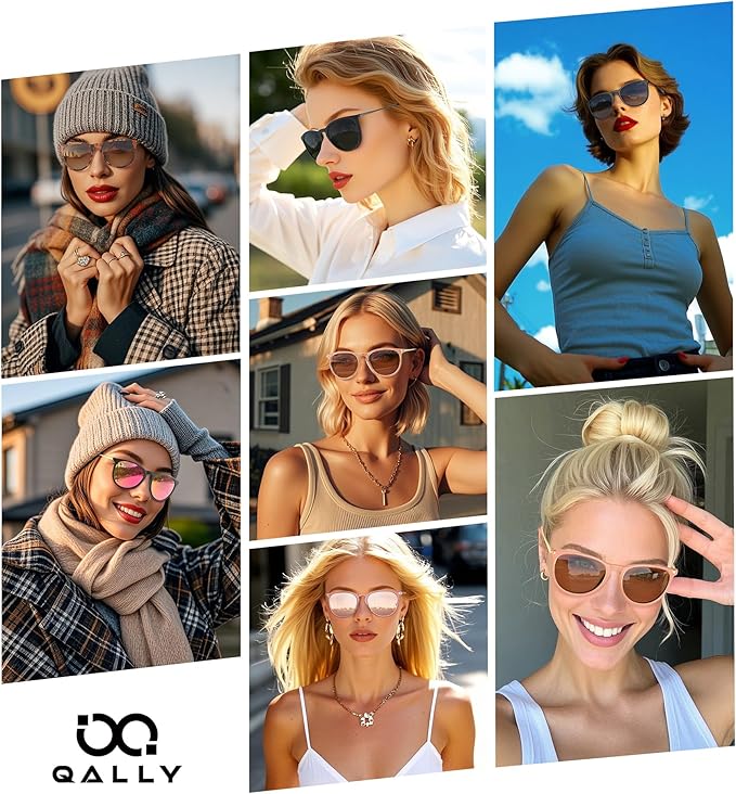 Sunglasses Womens Polarized Sunglasses-Women: Retro Round Sun Glasses with UV400 Protecion Trendy 3 Pack