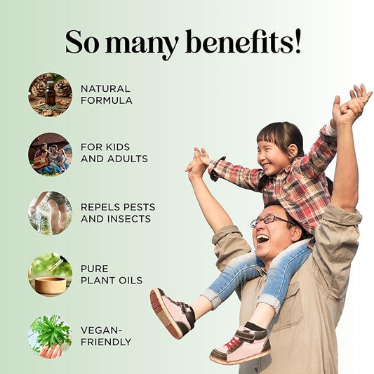 Bug Repellent Lotion for Adults & Kids - DEET Free Insect Repellent Lotion for Ticks & Mosquitoes - Made with Citronella & Lemongrass - Dermatologist Tested - Light Scent Vegan & Cruelty Free (8oz)