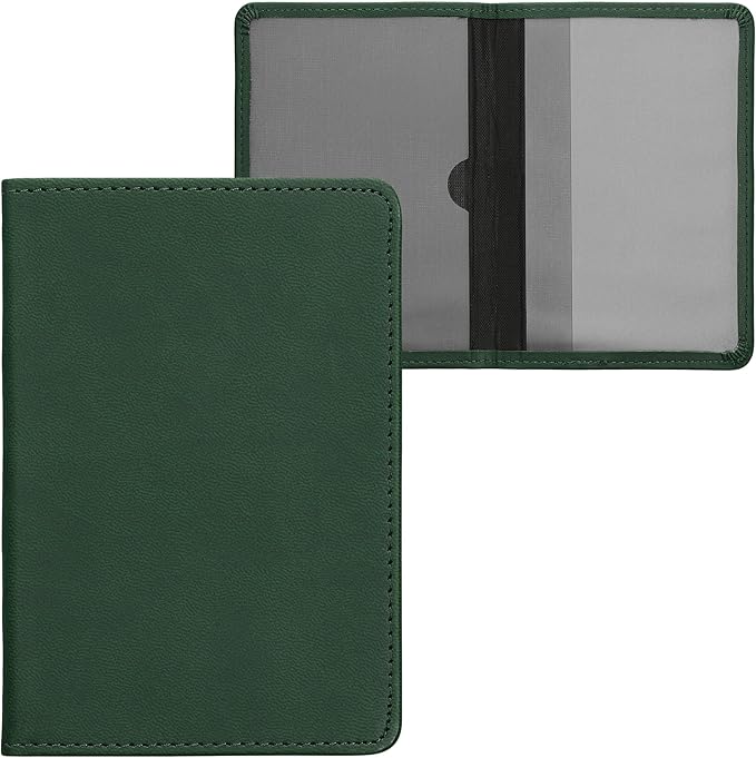 kwmobile Registration and Insurance Holder - Car Document Holder for Vehicle Documents and Cards - PU Leather - Black