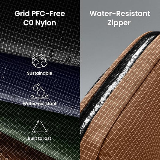 tomtoc Electronics Organizer Travel Case Performance, Water Resistant Bag Cable Tech Pouch Accessories, Carry Storage for Cord, Phone, Cables, Airpods, USB Flash Drive, Daily Items