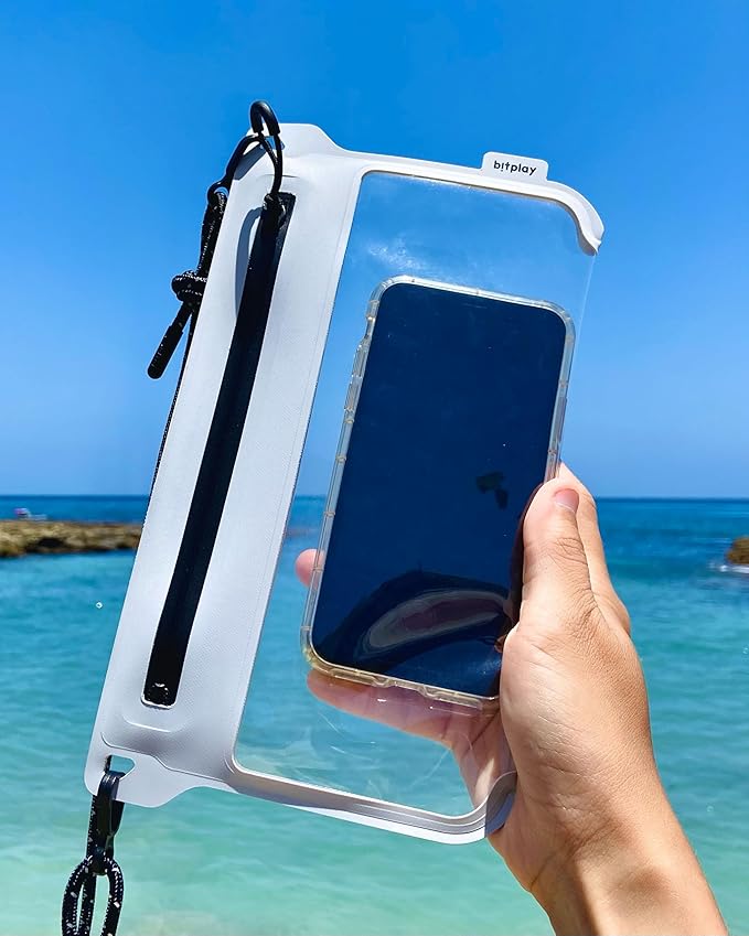 bitplay AquaSeal Lite- Universal Waterproof Phone Pouch/Dry Bag with Adjustable Strap Grey