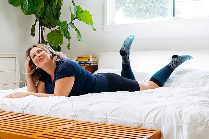 Wide Calf Compression Socks for Women & Men Extra Large Size Support Socks for Nurses Running Pregnant Travel, 15-20 mmHg