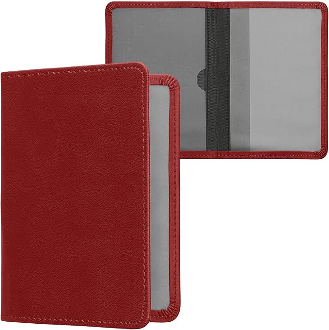 kwmobile Registration and Insurance Holder - Car Document Holder for Vehicle Documents and Cards - PU Leather - Black