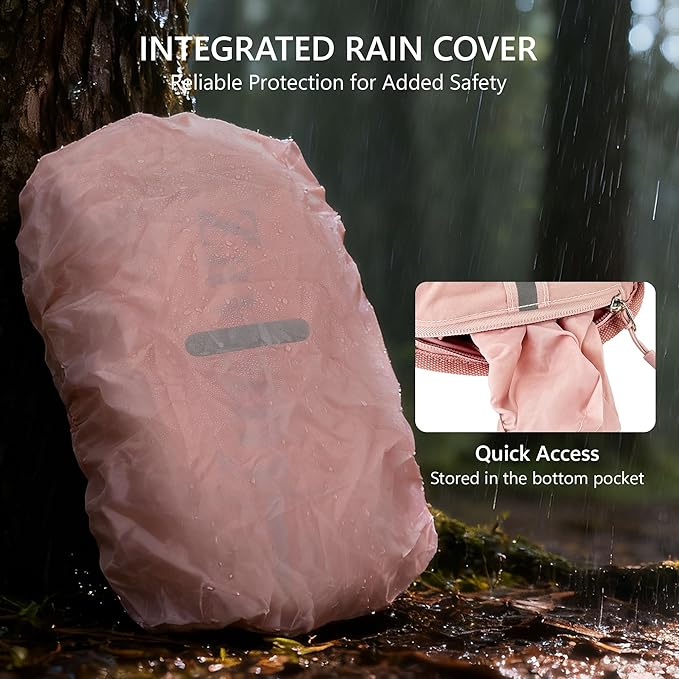 Zavothy Hydration Backpack with Rain Cover, 1.5L Lightweight Hydration Pack for Hiking, Cycling & Trail Running