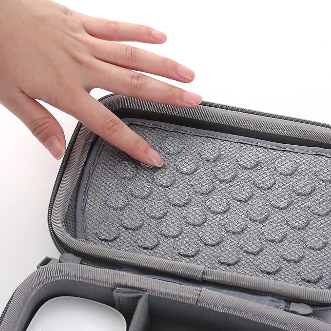 Smatree Hard Case for Apple Magic Mouse, Magsafe Charger, AC Adapter, USB Cable, Pencil, Electronic Accessories Storage Case for Macbook, Small Bag - Grey