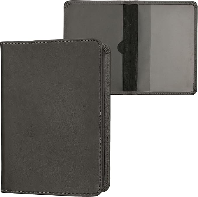 kwmobile Registration and Insurance Holder - Car Document Holder for Vehicle Documents and Cards - PU Leather - Black