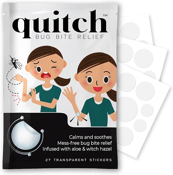 quitch Bug Bite Itch Relief Patch Kids, Bug Bite Patch, Summer Travel Essentials for Kids, Mosquito Anti Itch Cream Alternative Summer Camp Essentials Itch Relief, Baby hydrocortisone Alternative