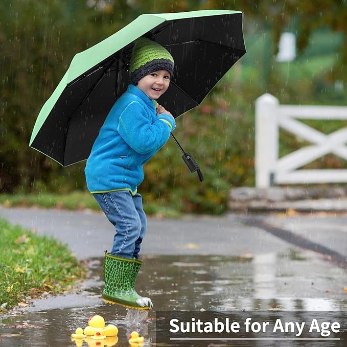 Seniny Windproof Travel Umbrella, Automatic Umbrellas for Rain, Portable & Compact Umbrellas for Backpack, Strong UV for Protection, Folding Small Sun Umbrella for Car, Walking