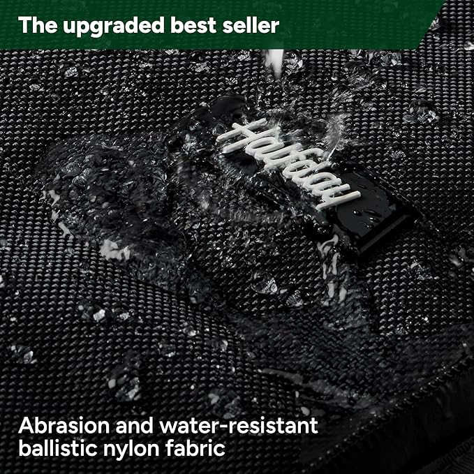 Halfday Convertible 2-in-1 Premium Garment Duffel Weekender Bag 40L | Wrinkle-Free Travel, Hanging Suit Compartment, Shoe Pockets, Trolley Sleeve. Balistic Nylon Carry-On, Jet