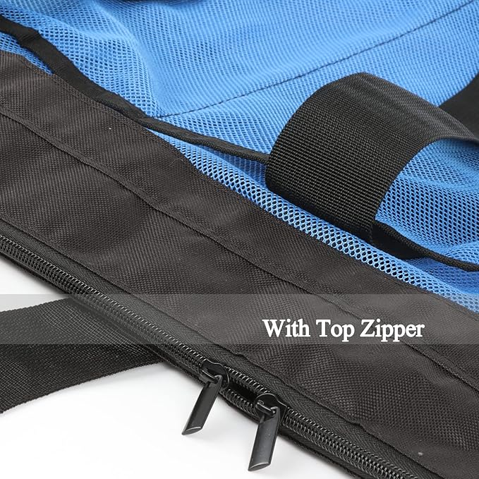 Extra Large Beach Bag Mesh Tote with Zipper and Pockets Ideal for Your Family Cruise/Beach Vacation Essentials