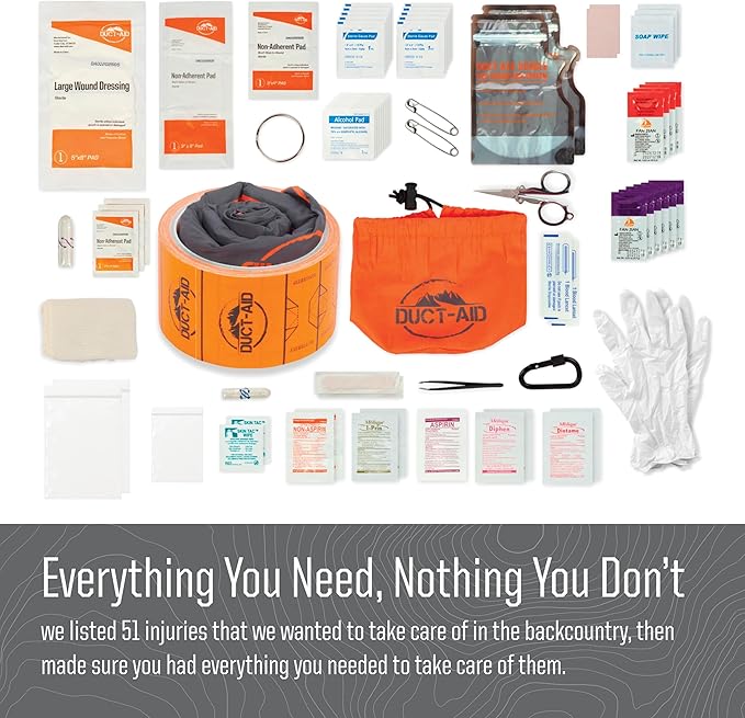 Compact First Aid Kit, Medical Grade Adhesive, Emergency Response Kit, 1 Pound (Full Kit)