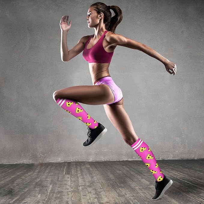 QUXIANG Copper Compression Socks for Women & Men Circulation (8 Pairs) - Best for Running Athletic Cycling - 15-20 mmHg