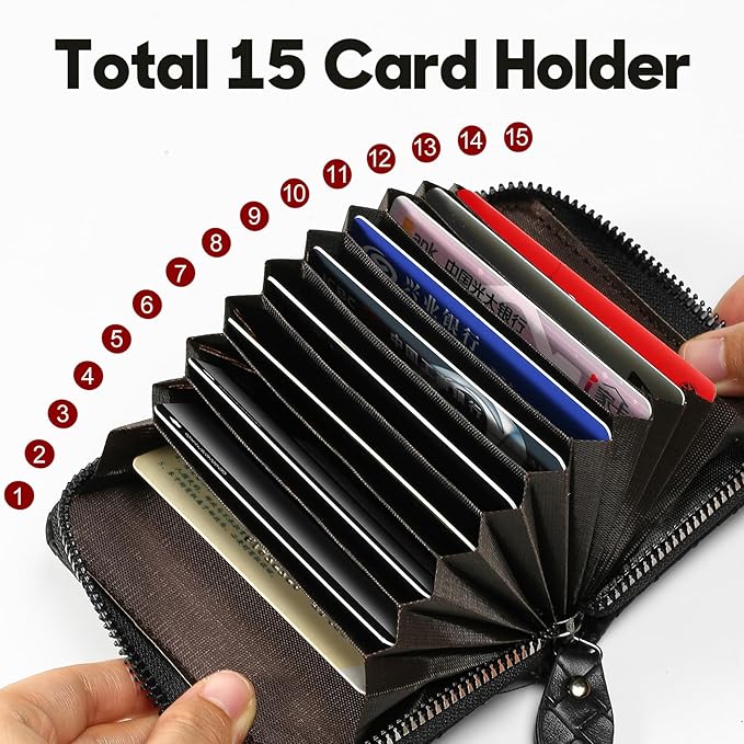 Amazerbst 2 Pack Credit Card Holder,Credit Card Wallet,Gift Card Holder for Women Men