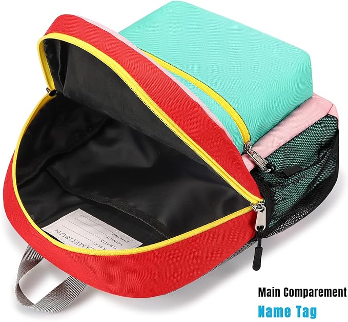 STEAMEDBUN Toddler Backpack for Girls 2-4,Kindergarten Backpack for Girls,Preschool Backpack,Mini, Pink&light Green