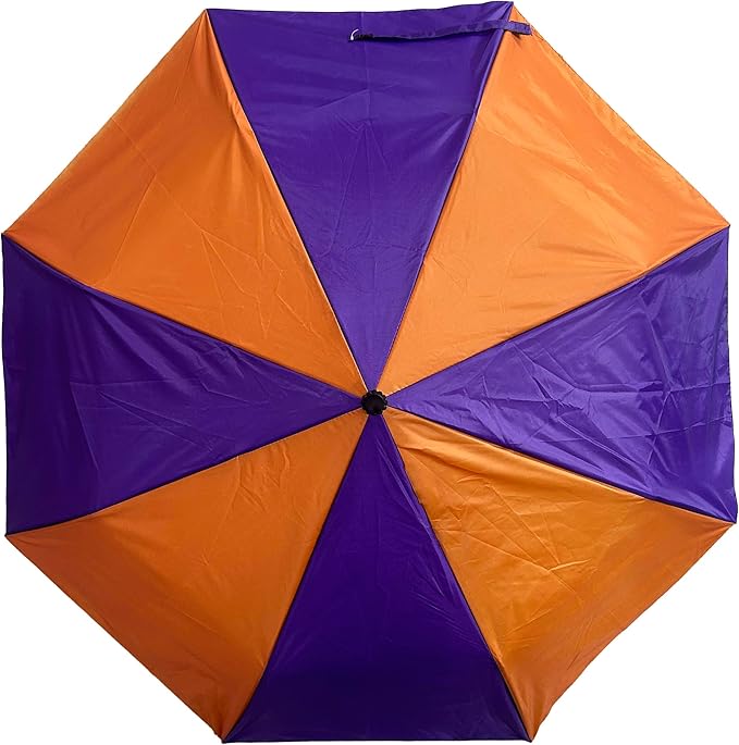 Topsy Turvy Compact Umbrella for Sports Games, Travel, Rain, UV Protection, & Everyday Use, Team Colors