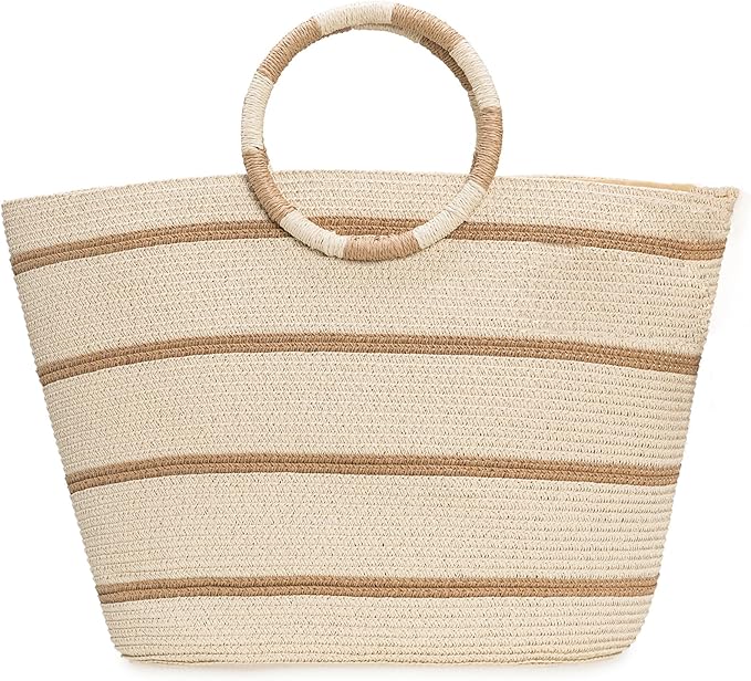 Beach Bags for Women Straw Tote Bag Summer Beach Bag Large Woven Straw Tote for Vacation Holiday