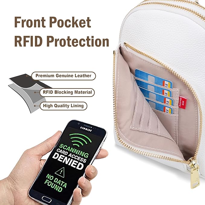 INICAT RFID Blocking Sling Bag Anti Theft Crossbody Bags Women Valentine's Day Gifts Travel Purses Vegan Leather